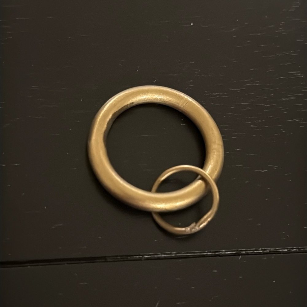 RHTEEN METAL LOOP RINGS S/7 AGLD drapery curtain rings‎ NEW